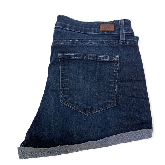 Paige Jimmy Jimmy Short Jean Shorts Cuffed Dark Wash Size 31 - Picture 5 of 5